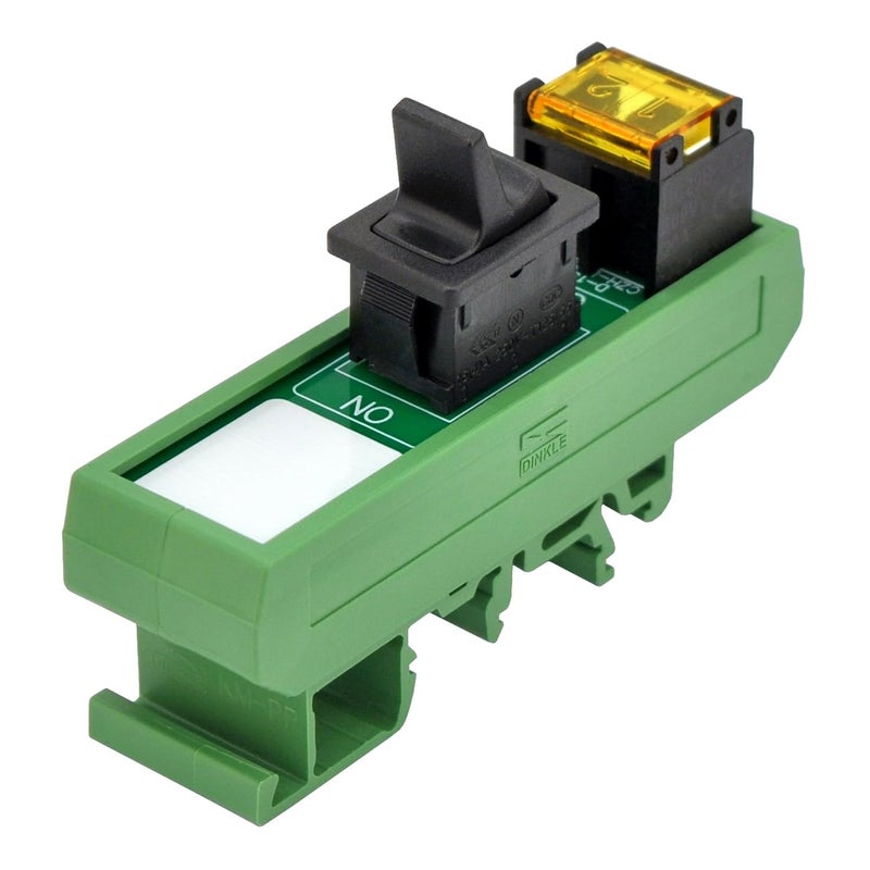 HCDC DIN Rail Mount Paddle Rocker Switch Module, 10Amp 250VAC / 50VDC (1 Channel) - Image 3